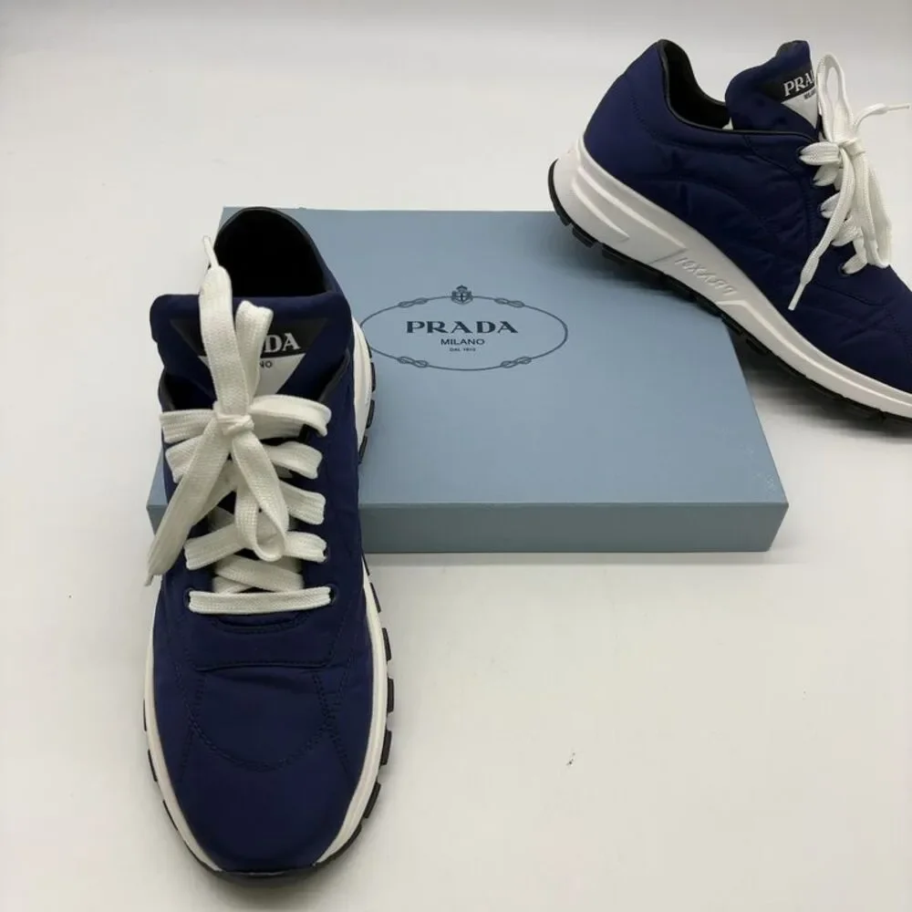 Prada Nylon PRAX Sneakers Blue White